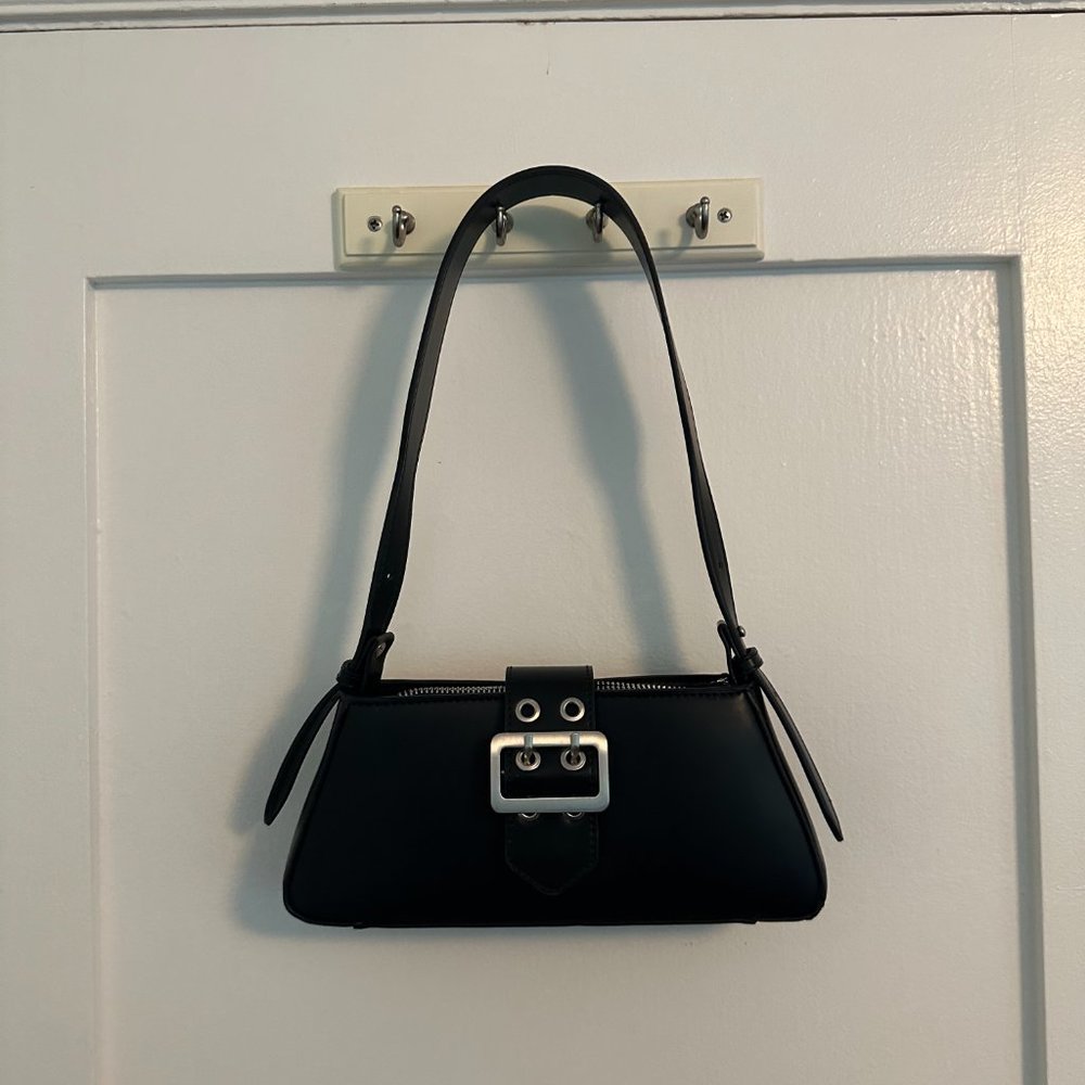 Zara Black Buckle Shoulder Bag - Picture 3 of 6